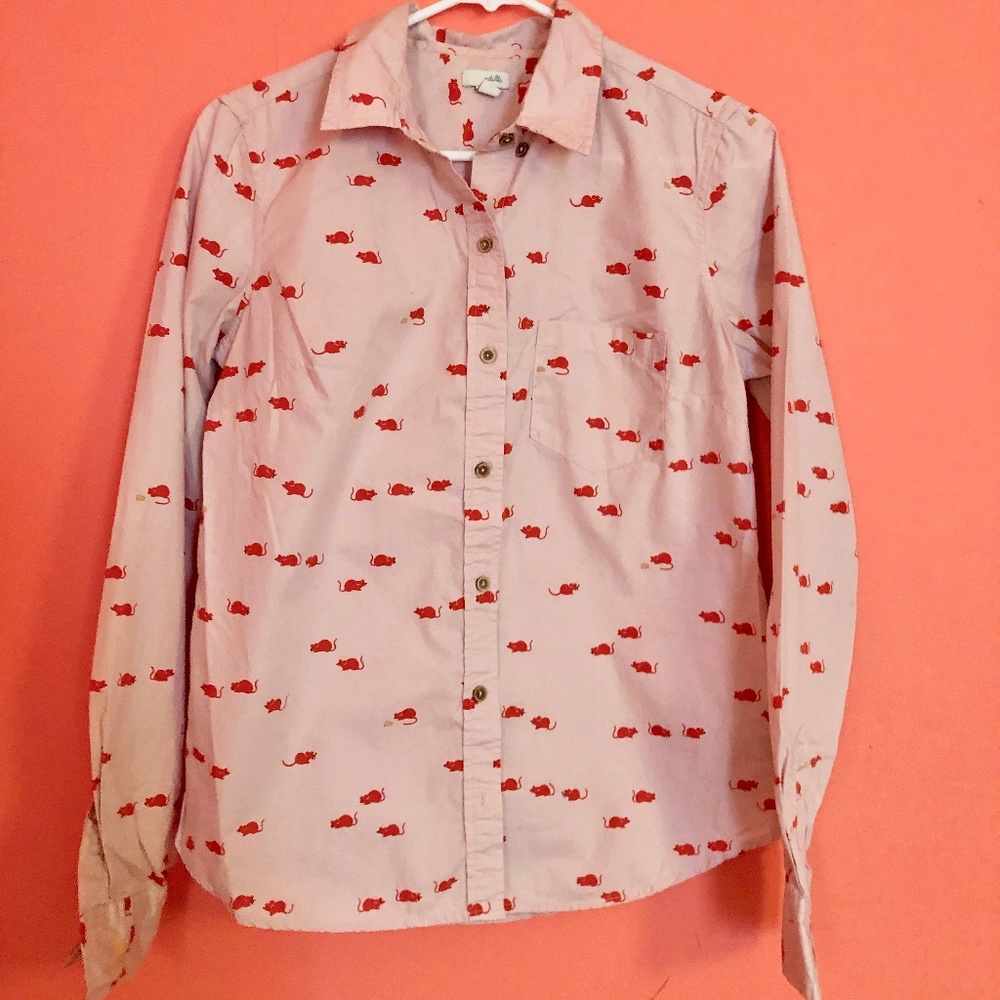 Anthropologie Odille Mouse Blouse: Size 8